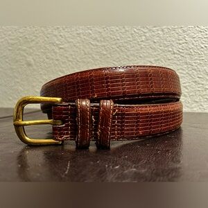 Enro Italian Full Grain Leather Cognac Brown Men’s Belt